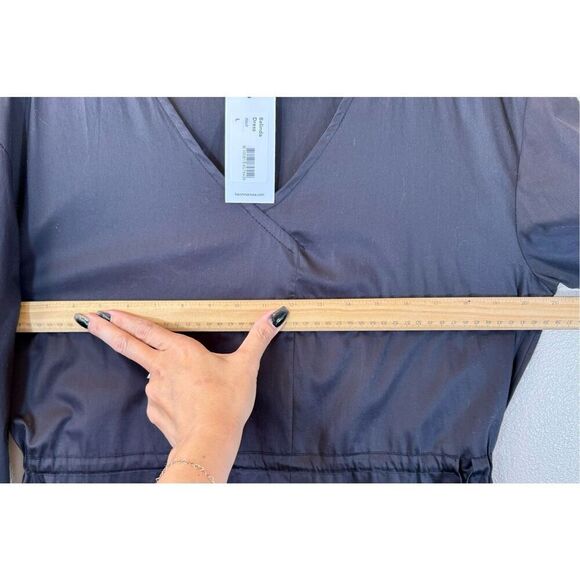 NWT Nordstrom Harshman Belinda A-Line Midi Little Black Holiday Fall Dress Large - Picture 12 of 13